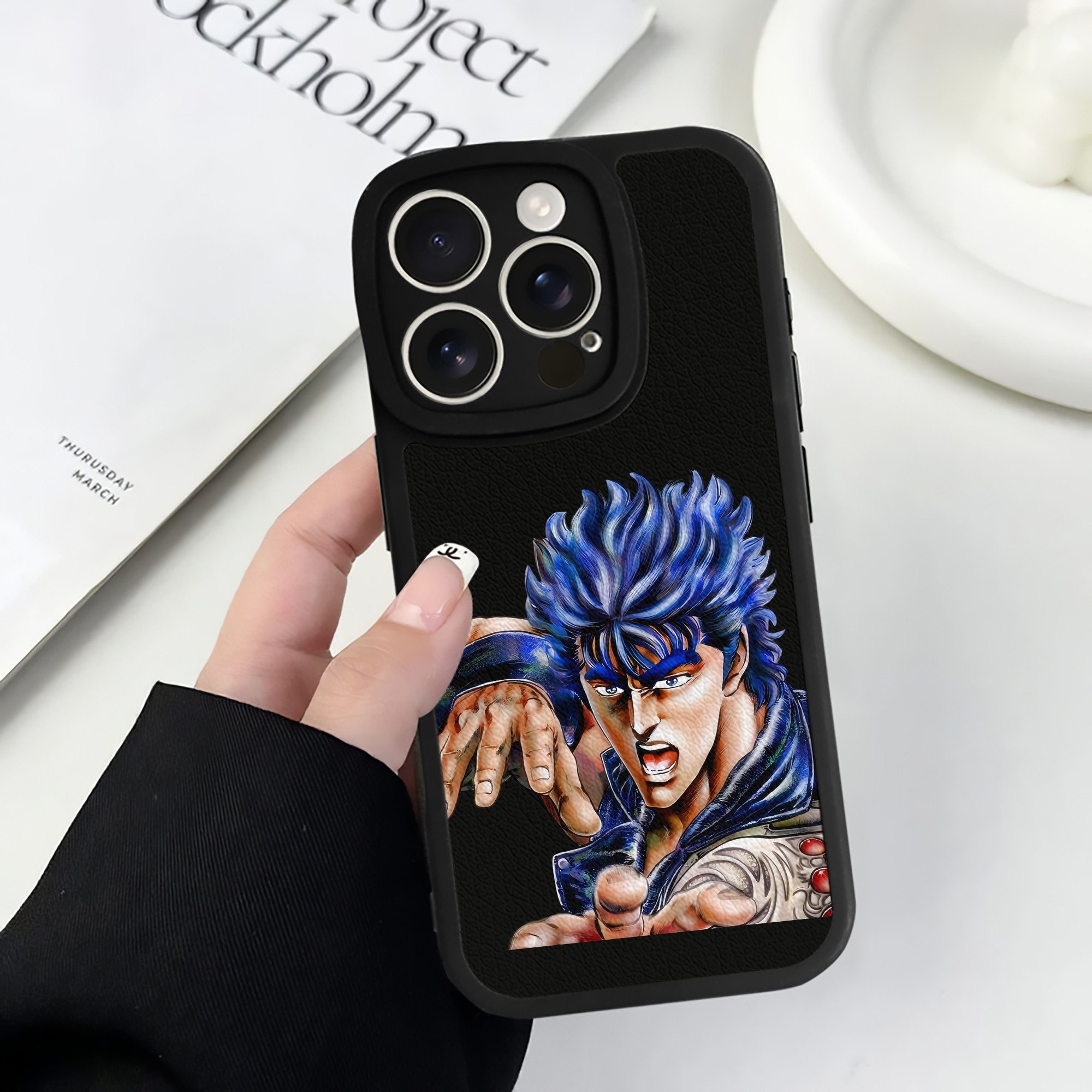 （画像用） 北斗の拳 Fist of the North Star 【iPhone 16シリーズ対応】シリコンスマホケース（レザー調） 材質：シリコン